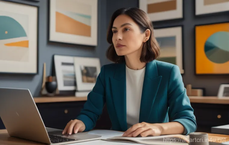 미술평론가의 업무 효율성 향상 - Prompt 1: The Digital Art Critic's Sanctuary** 미술평론가의 업무 효율성 향상 - Prompt 1: The Digital Art Critic's Sanctuary**